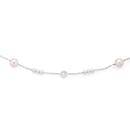 Silver-42cm5-Synthetic-Pearl-CZ-Fancy-Bead-Necklet Sale