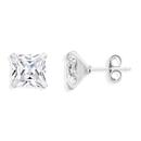 Silver-7mm-Square-CZ-Stud-Earrings Sale