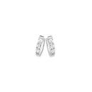 Silver-10mm-4-Cubic-Zirconia-V-Claw-Hoop-Earrings Sale