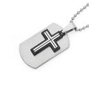 Steel-Black-Edge-Cross-Steel-Dogtag Sale