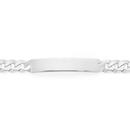 Silver-21cm-Diamond-Cut-Flat-Curb-Identity-Bracelet Sale