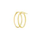 9ct-Gold-Square-Tube-Oval-Hoop-Earrings Sale