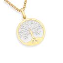 9ct-Gold-Two-Tone-Tree-of-Life-Circle-Pendant Sale