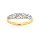 9ct-Gold-Diamond-7-Cluster-Ring Sale