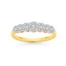 9ct-Gold-Diamond-7-Cluster-Ring Sale