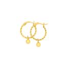 9ct-Gold-Ball-Drop-Twist-Hoop-Earrings Sale