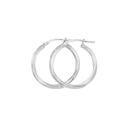 Silver-20mm-Round-Twisted-Tube-Hoop-Earrings Sale