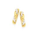 9ct-Gold-Two-Tone-10mm-Twist-Huggie-Earrings Sale