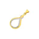 9ct-Gold-Two-Tone-Twist-Teardrop-Pendant Sale