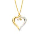 9ct-Gold-Two-Tone-Heart-Pendant Sale