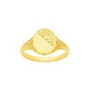 9ct-Gold-Filigree-Engravable-Polished-Oval-Signet-Ring Sale