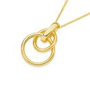 9ct-Gold-Triple-Intertwined-Rings-Pendant Sale