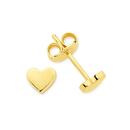 9ct-Gold-5mm-Flat-Heart-Stud-Earrings Sale