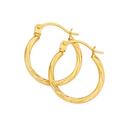 9ct-Gold-12mm-Beaded-Twist-Hoop-Earrings Sale