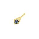 9ct-Created-Sapphire-Oval-Geo-T-Drop-Pendant Sale