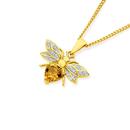 9ct-Gold-Citrine-Bee-Pendant Sale