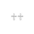 Silver-Tapered-Baguette-CZ-Cross-Stud-Earrings Sale