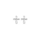 Sterling-Silver-Tapered-Baguette-Cubic-Zirconia-Cross-Stud-Earrings Sale
