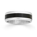 Stainless-Steel-Black-Centre-Gents-Ring Sale