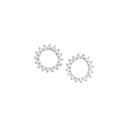 Silver-Celestial-CZ-Circle-Stud-Earrings Sale