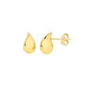 9ct-Gold-Puff-Teardrop-Stud-Earrings Sale