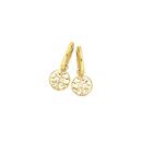 9ct-Gold-Tree-of-Life-Drop-Huggie-Earrings Sale