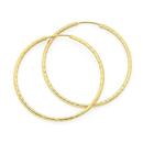 9ct-Gold-30mm-Diamond-cut-Hoop-Earrings Sale