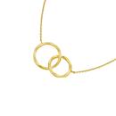 9ct-Gold-45cm-Mirror-Diamond-Cut-Double-Circle-Trace-Necklet Sale