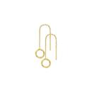 9ct-Gold-Open-Diamond-Cut-Circle-Trace-Drop-Thread-Through-Earrings Sale