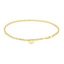 9ct-Gold-19cm-Belcher-Heart-Charm-Bracelet Sale