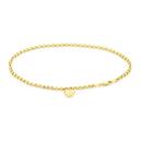 9ct-Gold-19cm-Belcher-Heart-Charm-Bracelet Sale