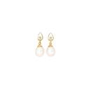 9ct-Gold-Cultured-Freshwater-Pearl-Cubic-Zirconia-Drop-Stud-Earrings Sale