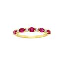 9ct-Gold-Created-Ruby-Diamond-Anniversary-Band Sale