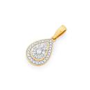 9ct-Gold-Diamond-Pear-Shape-Pendant Sale