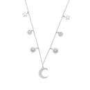 Sterling-Silver-Galaxy-Cubic-Zirconia-Moon-Stars-Necklet Sale