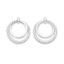 Sterling-Silver-Cubic-Zirconia-Plain-Circles-Stud-Earrings Sale