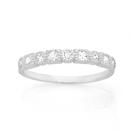 Silver-CZ-Multi-Round-Square-Beaded-Band-Size-O Sale