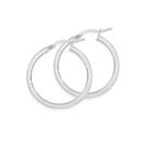 Silver-Half-Round-Tube-Hoop-Earrings Sale