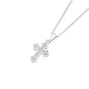 Silver-Fancy-CZ-Cross-Pendant Sale