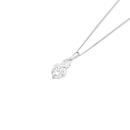 Silver-Small-Large-CZ-With-Twist-Pendant Sale