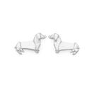 Sterling-Silver-Origami-Dachshund-Stud-Earrings Sale