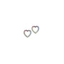 Silver-Rainbow-Crystal-Open-Heart-Stud-Earrings Sale