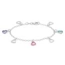 Silver-Pink-Lavender-Blue-Enamel-Bracelet Sale