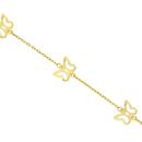 9ct-Gold-14cm-Triple-Butterflies-Bracelet Sale