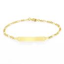 9ct-Gold-15cm-Hollow-Figaro-ID-Bracelet Sale