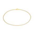 9ct-Two-Tone-Gold-Solid-25cm-Diamond-Cut-Curb-Anklet Sale