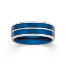 Tungsten-Carbide-Blue-Silver-Stripes-Ring Sale