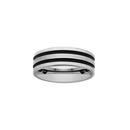 Tungsten-Carbide-Two-Black-Lines-Gents-Ring Sale