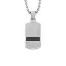 Steel-2-Black-Lines-Satin-Dogtag-Pendant Sale