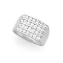 Sterling-Silver-Cubic-Zirconia-Channel-Set-4-Row-Mens-Ring Sale